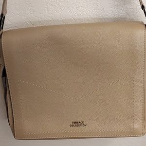 Cream leather bag from Versace collection